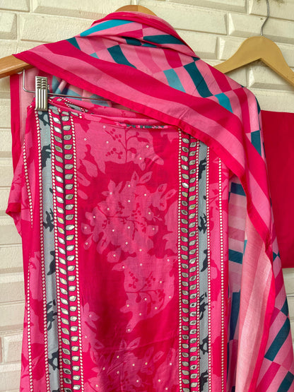 Muslin printed unstitched ladies suit Rc17856 (b)