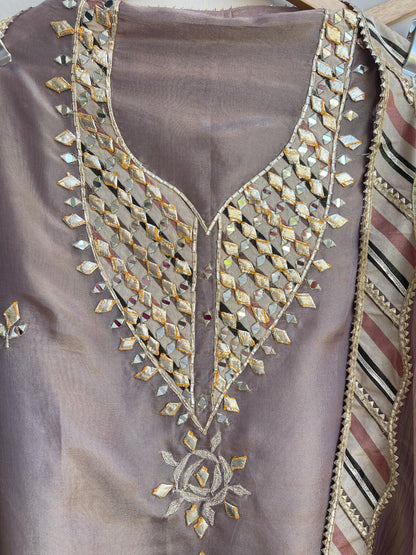 Shimmer silk unstitched ladies suit Rc17885