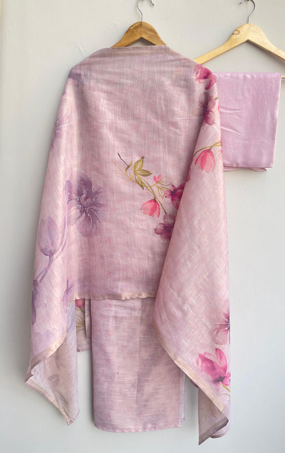 Self shimmer linen unstitched ladies suit Rc17937