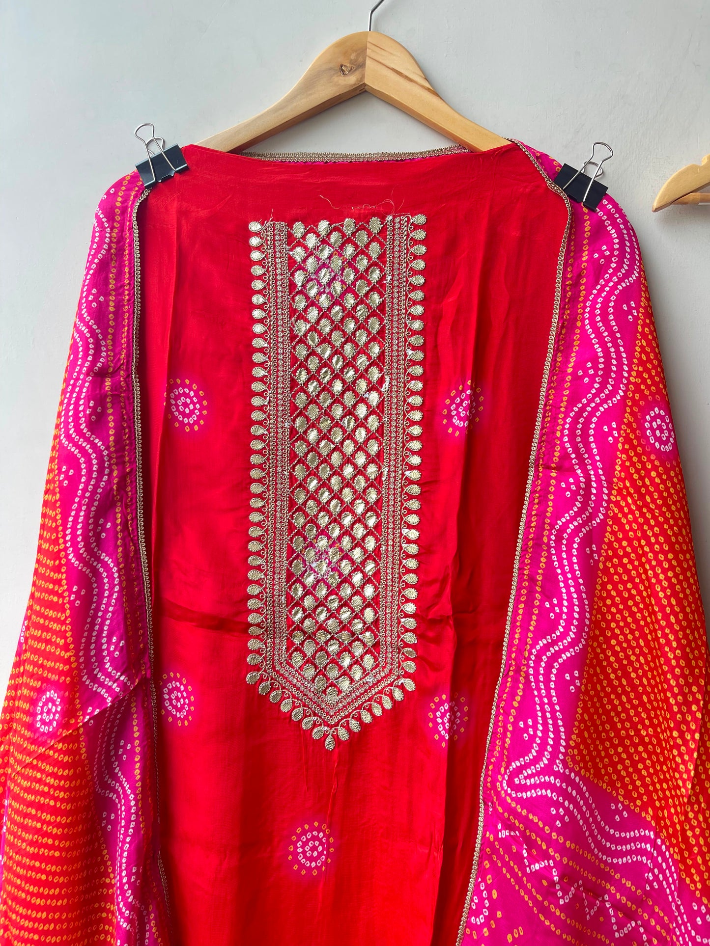 Gajji silk printed unstitched ladies suit Rc19201
