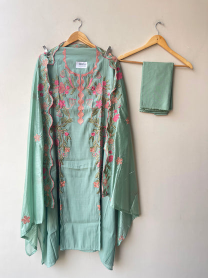 Mul chanderi unstitched ladies suit Rc19309 (c)