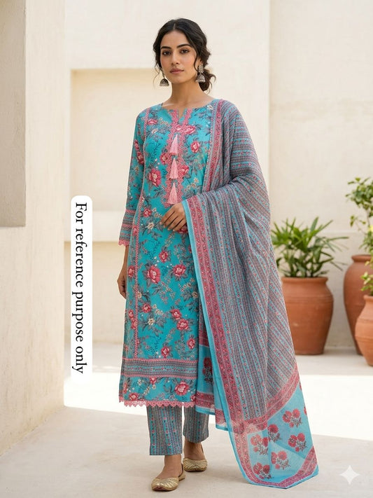 Cotton printed unstitched ladies suit Rc18537 (b)
