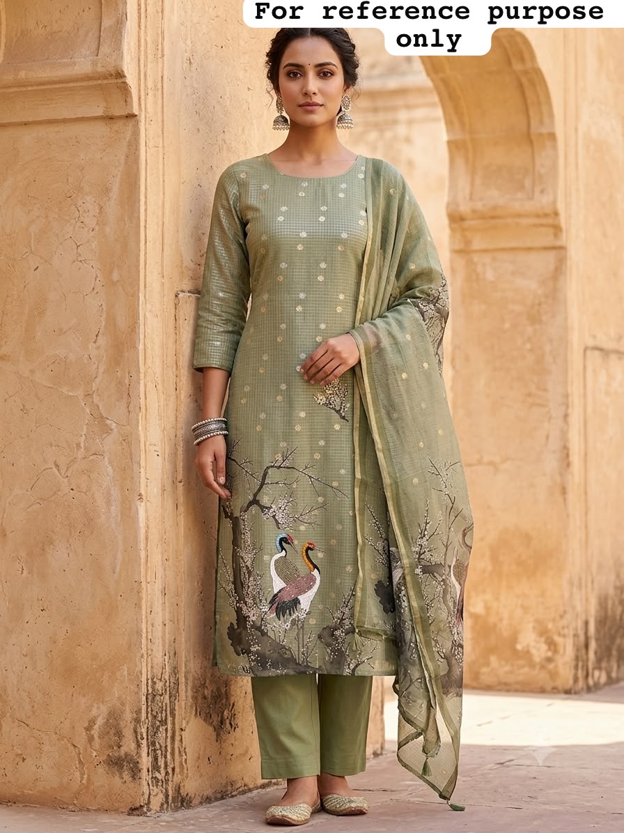 Self Banarasi kota doriya printed unstitched ladies suit Rc19076 (b)