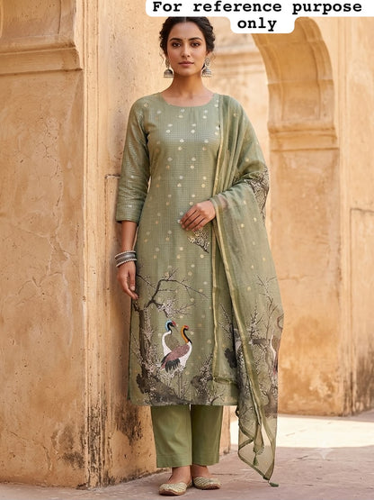 Self Banarasi kota doriya printed unstitched ladies suit Rc19076 (b)