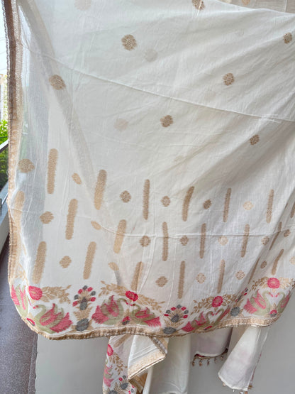 Cotton weaving unstitched ladies suit Rc18981