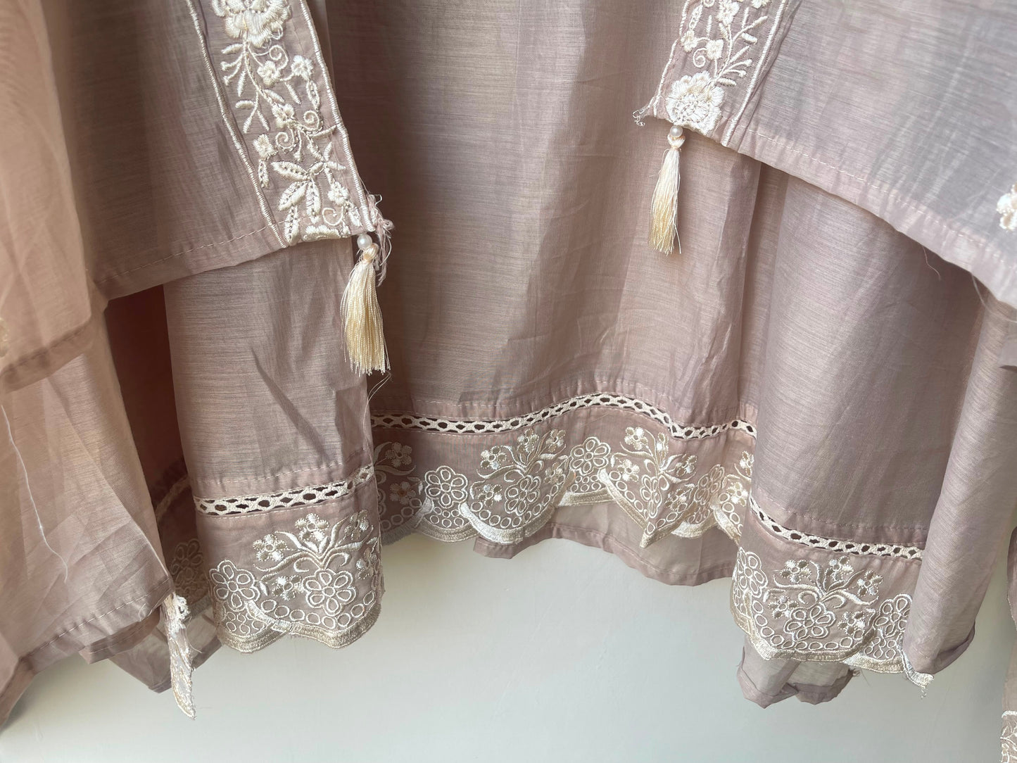 Mul chanderi unstitched ladies suit