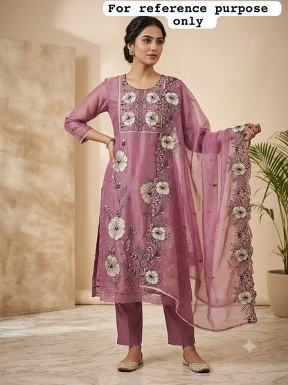 Shimmer glass organza ladies unstitched suit Rc19302 (a)