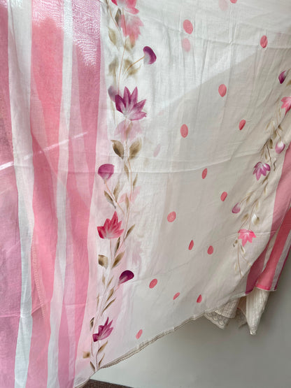 Self Cotton Brush Painted Unstitched Suit with Pearl Work RC-19015 - Royal Chic by Priti (photo 10)