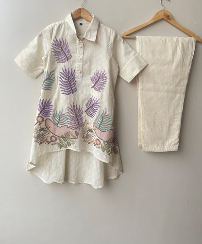 Self cotton stitched ladies coord set Rc19189