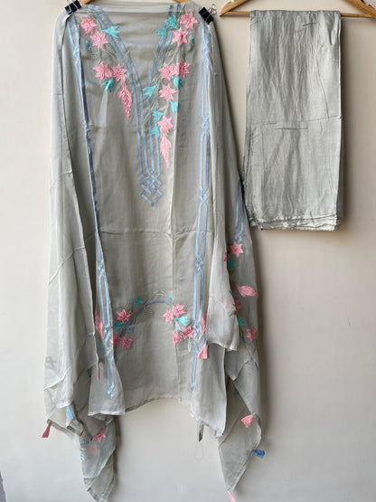 Organza Tuile unstitched ladies suit Rc19312 (c)