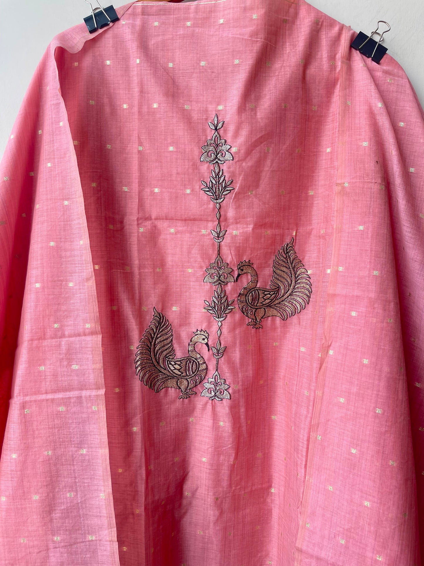 Self Banarasi mul chanderi unstitched ladies suit Rc19067 (b)