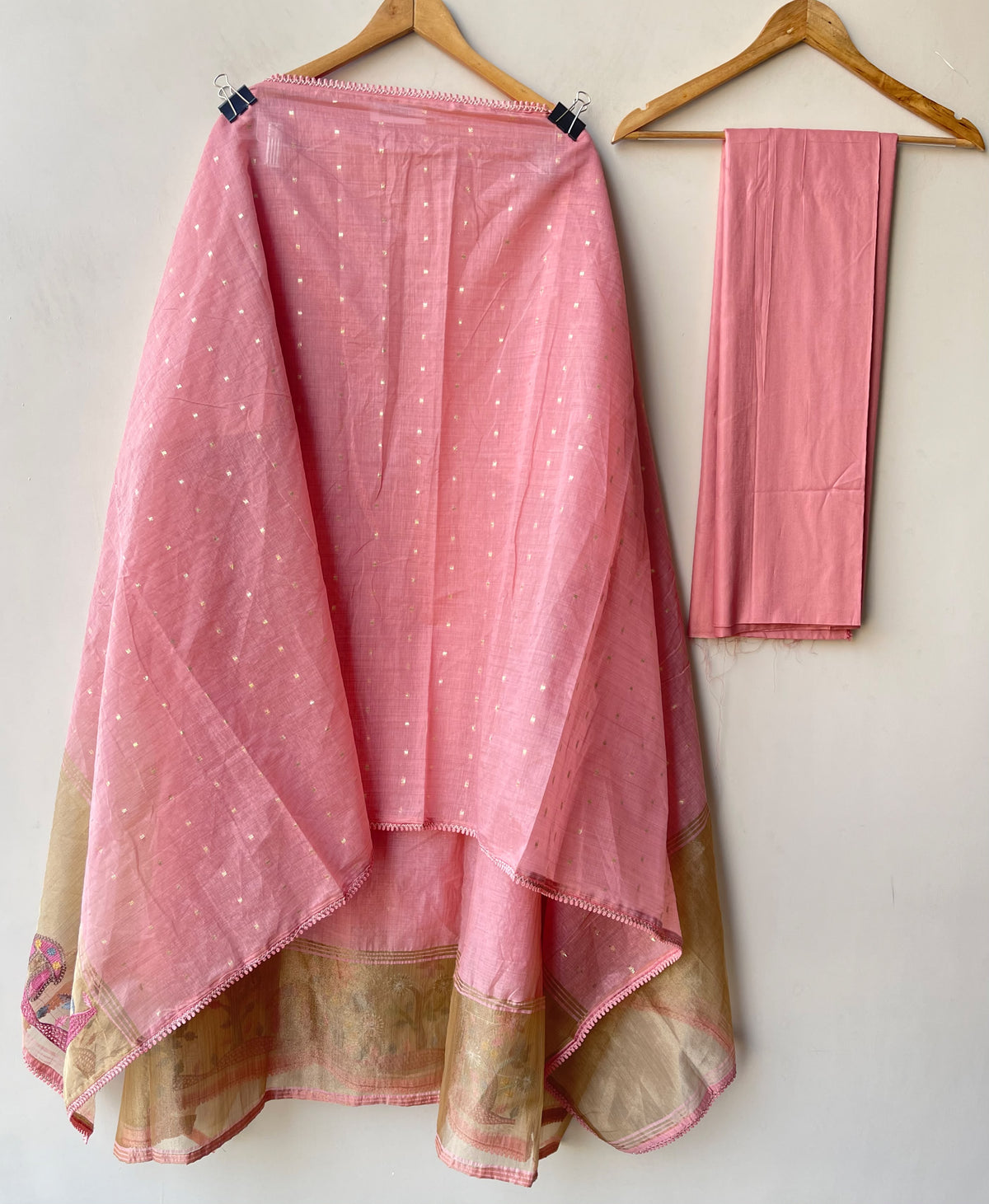 Banarasi Mul Chanderi Elegant Unstitched Suit Set