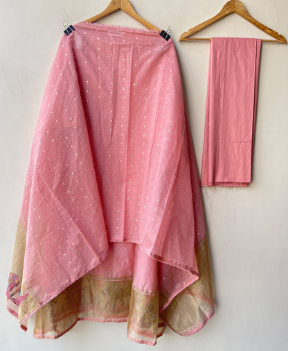 Banarasi Mul Chanderi Elegant Unstitched Suit Set