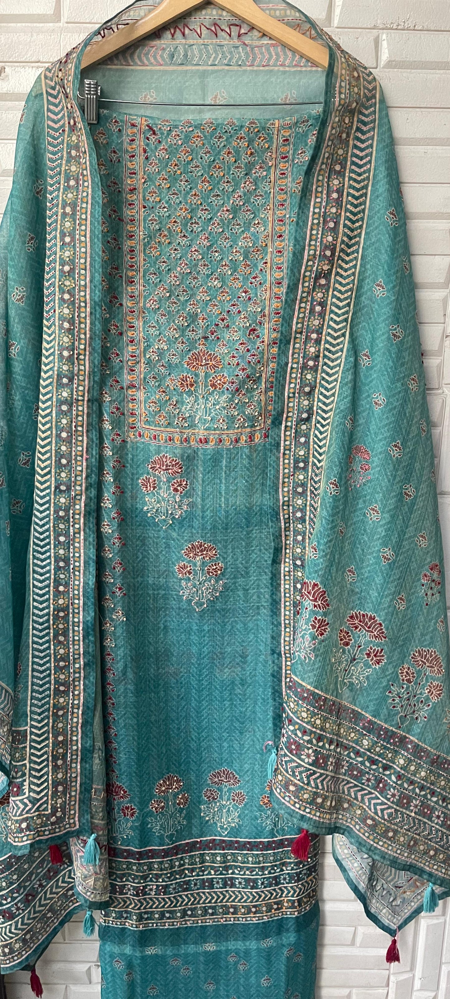 Linen silk unstitched ladies suit Rc17757 (a)