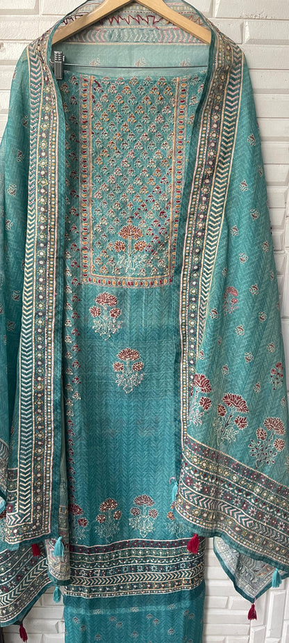 Linen silk unstitched ladies suit Rc17757 (a)