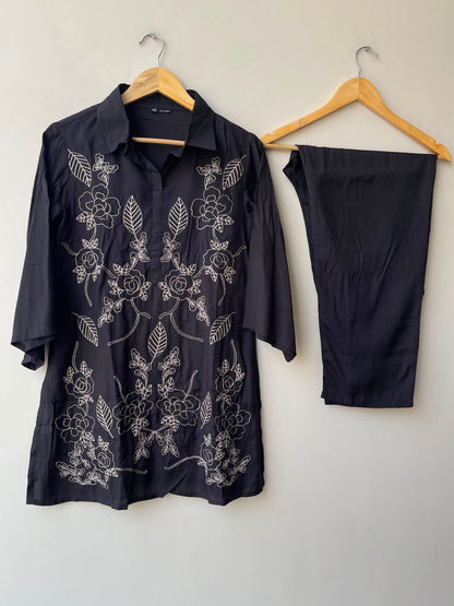 Imported silk stitched ladies coord set Rc19107