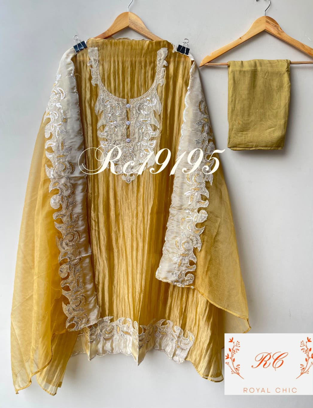 Pure shimmer tissue ladies unstitched suit Rc19195 (b)