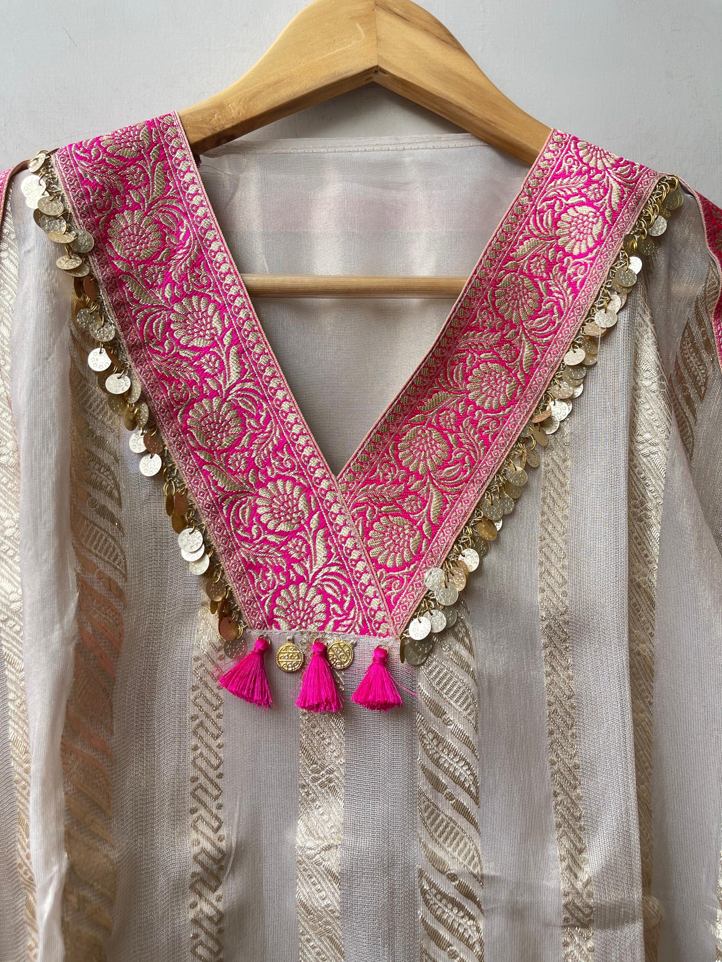 Banarasi shimmer silk ladies unstitched suit Rc19345