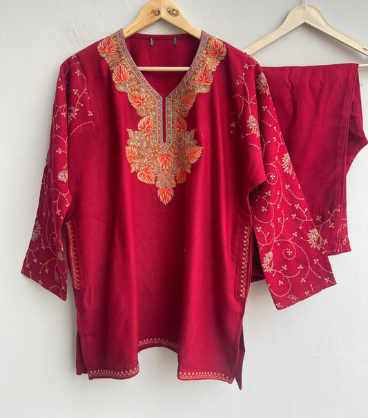 Kashmiri pheron short kurta coord set Rc18361 (b)