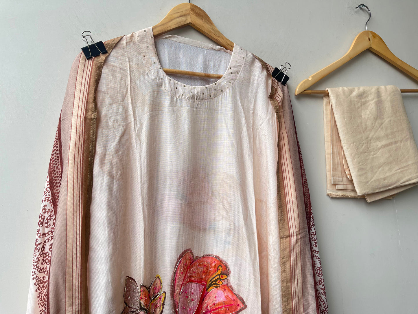 Muslin printed fabric ladies unstitched suit Rc19041