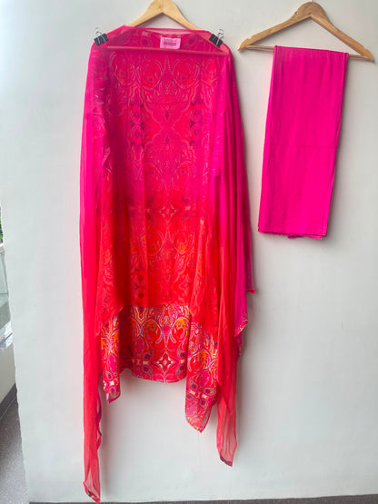 Organza Tuile printed ladies unstitched suit Rc19146