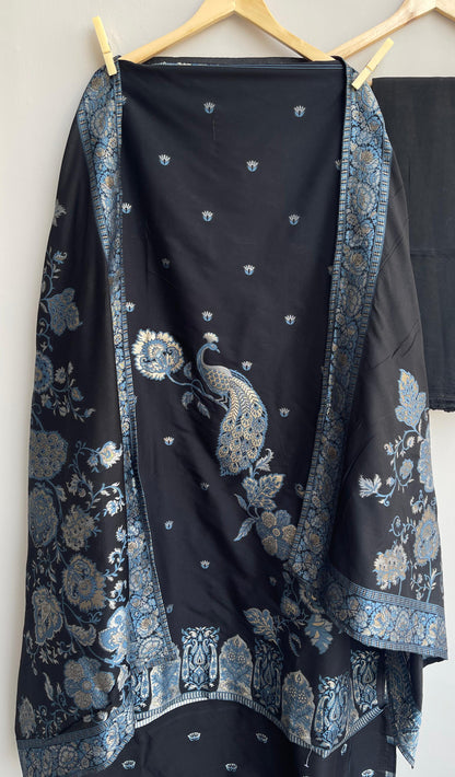 Banarasi jaam dhaani cotton silk unstitched ladies suit Rc17924