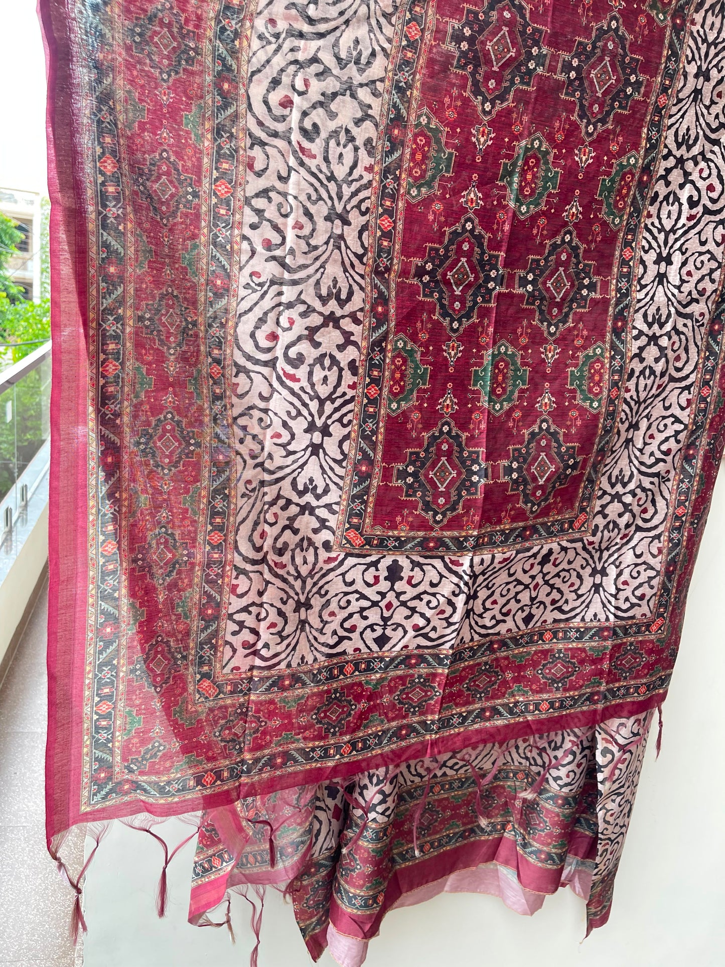Soft mul chanderi printed unstitched ladies suit Rc18998