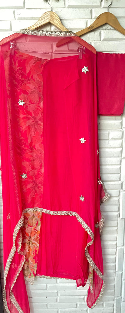 Organza unstitched ladies suit Rc17844