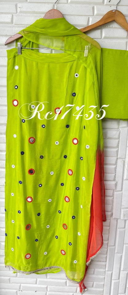 Glass organza unstitched ladies suit Rc17435 (a)