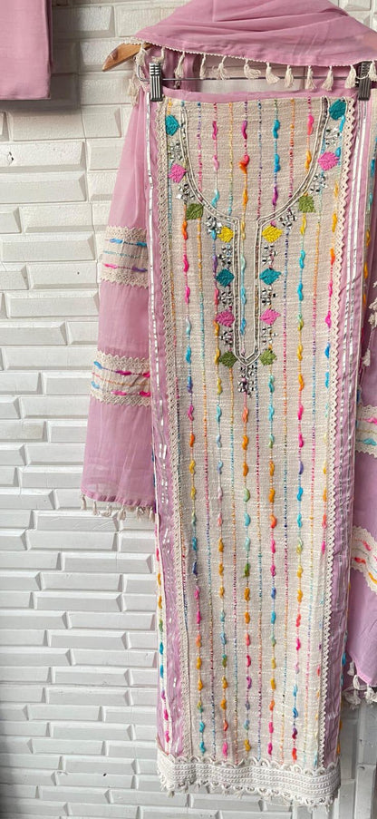 Mul Chanderi Unstitched Ladies suit Rc 17092 (b)