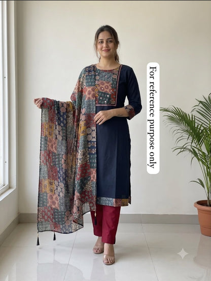 Cotton unstitched ladies suit Rc18959