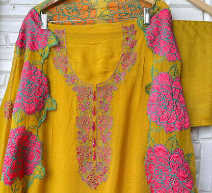 Organza unstitched ladies suit Rc17502