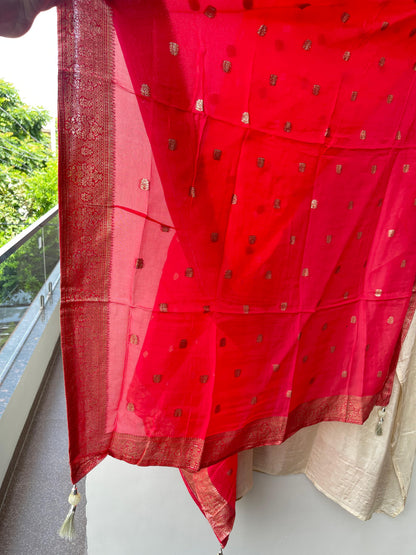 Banarasi self linen silk ladies unstitched suit Rc19325