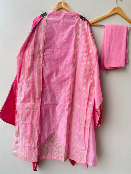 Shimmer chanderi unstitched ladies suit Rc19240