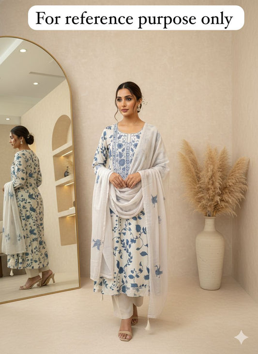 No lining cotton unstitched ladies suit Rc18414 (b)