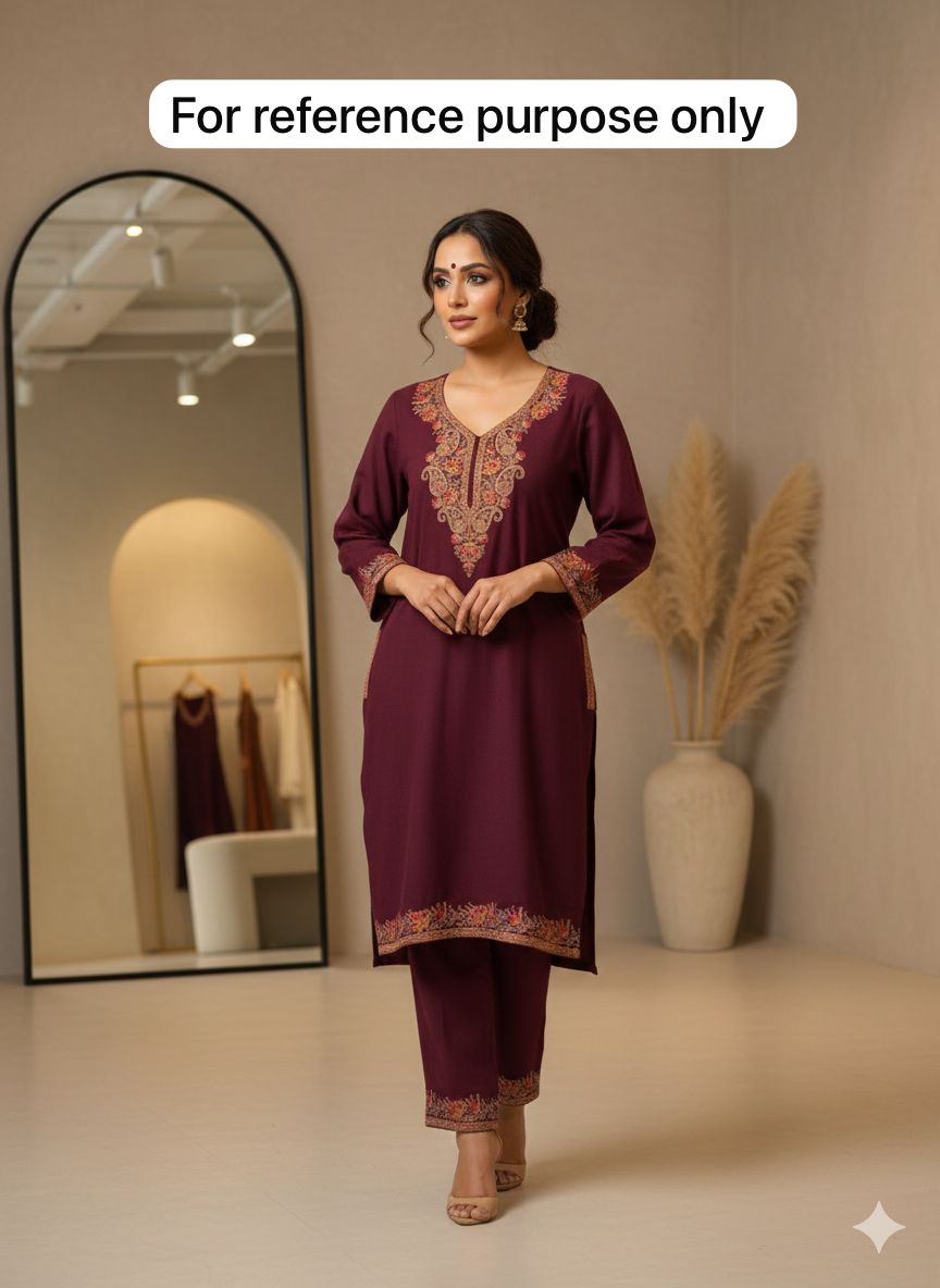 Kashmiri pheron readymade ladies coord set Rc18262