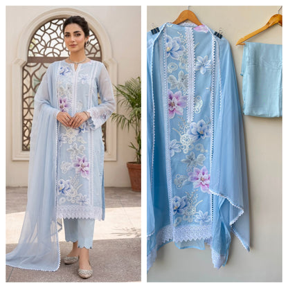Organza unstitched ladies suit Rc19000 (a)