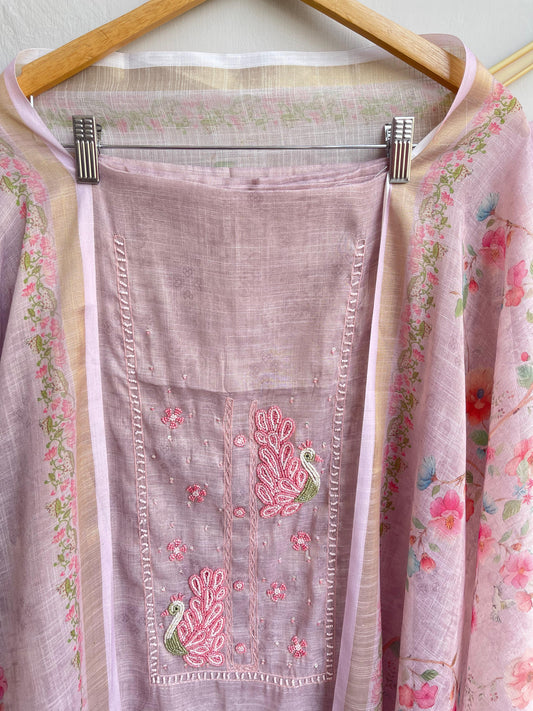 Linen printed unstitched ladies suit Rc18553 (a)