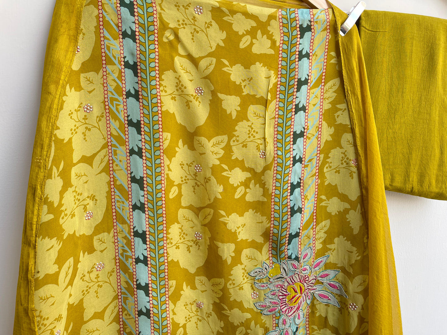 Organza unstitched ladies suit Rc17909