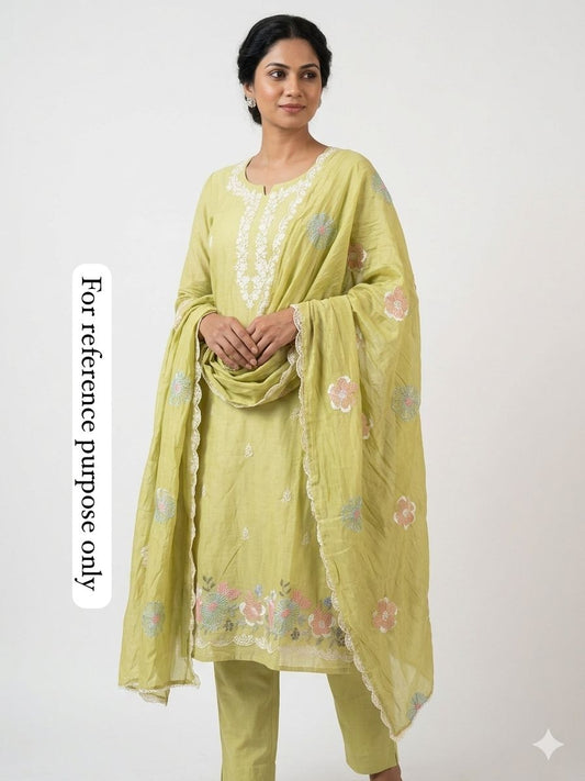 Mul chanderi unstitched ladies suit Rc18936 (a)