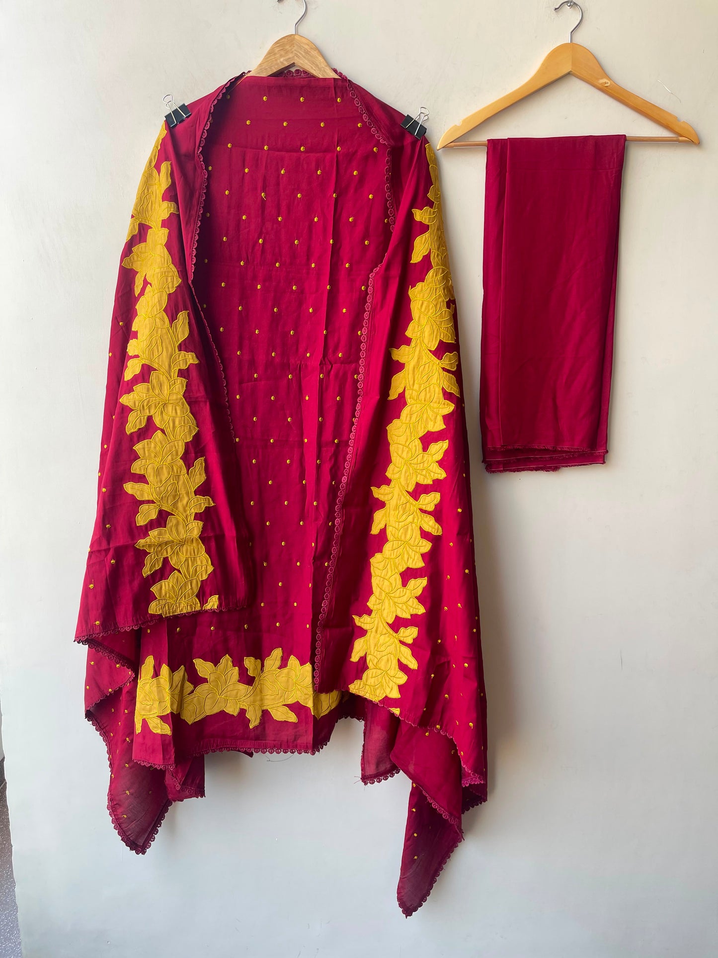 Chanderi cotton unstitched ladies suit Rc19258