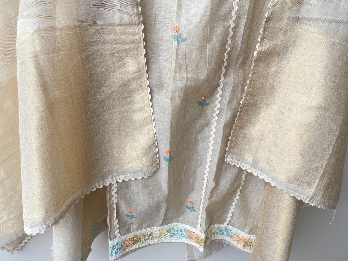 Mul Chanderi Unstitched Ladies Suit RC-18641 – view 5