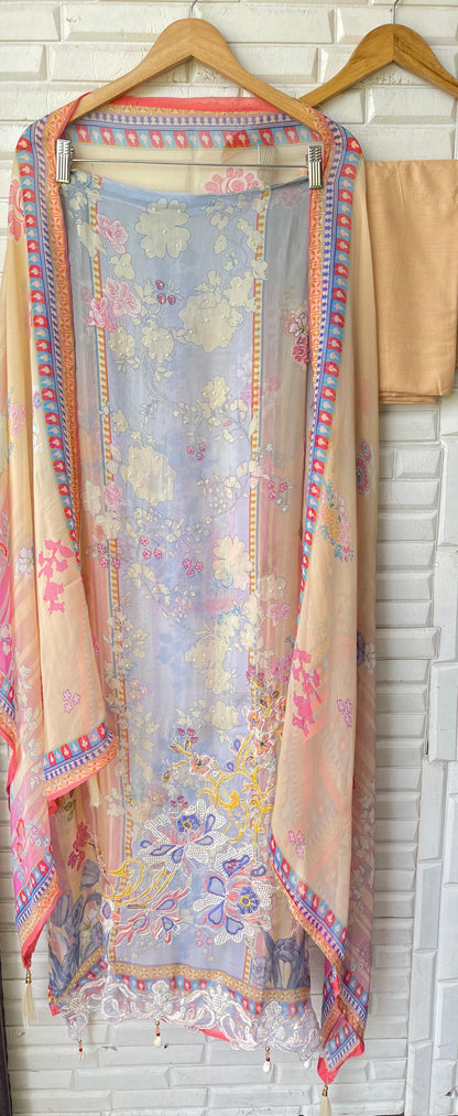 Organza unstitched ladies suit Rc17738