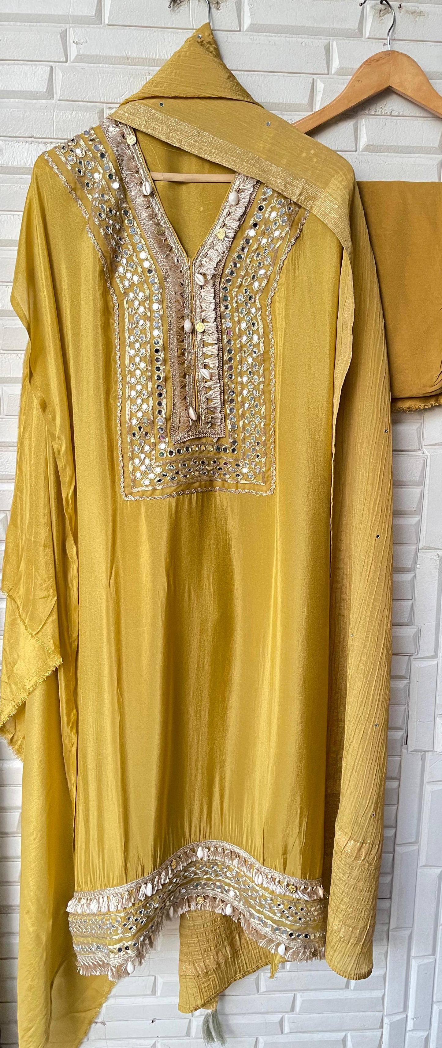 Shimmer silk semi stitched ladies suit Rc17535 (a)