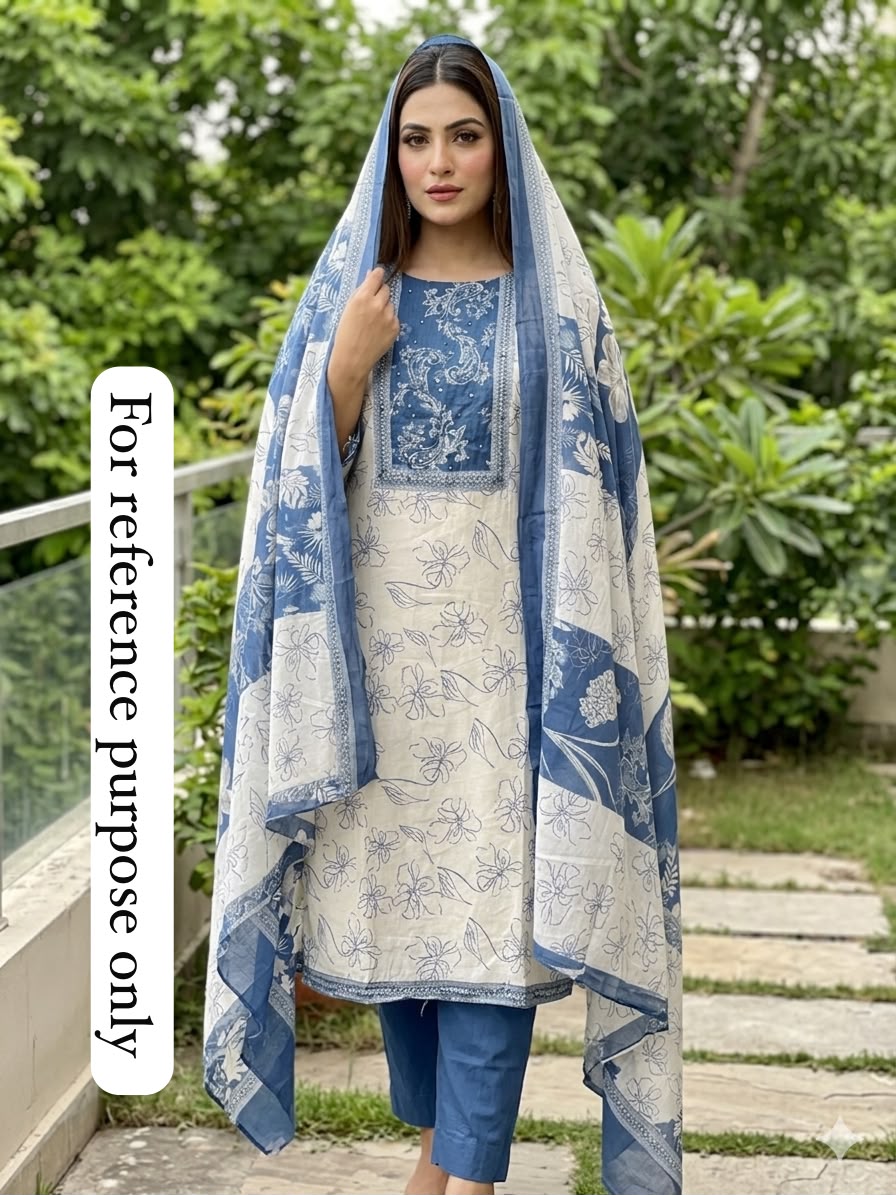 Mul cotton printed unstitched ladies suit Rc18968