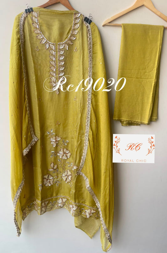 Shimmer burberry unstitched ladies suit Rc19020 (a)