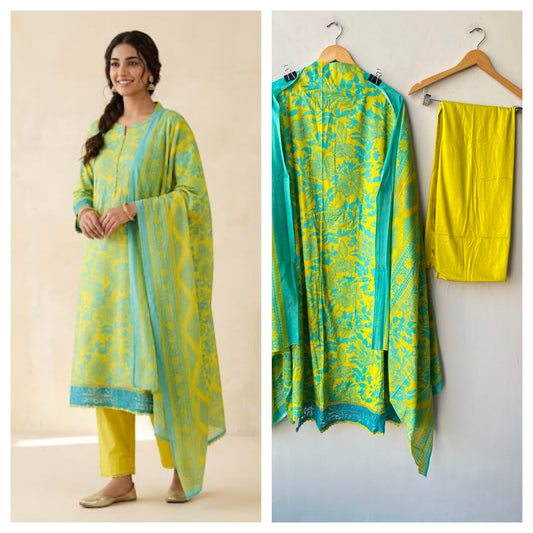 Cotton Printed Unstitched Ladies Suit with Resham Work RC-19253 - Royal Chic by Priti