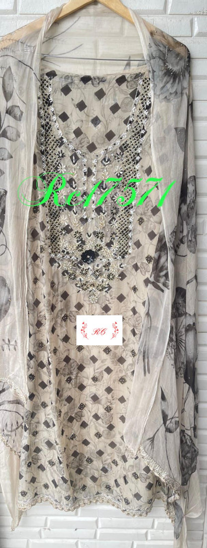 Organza unstitched ladies suit Rc17571 (a)