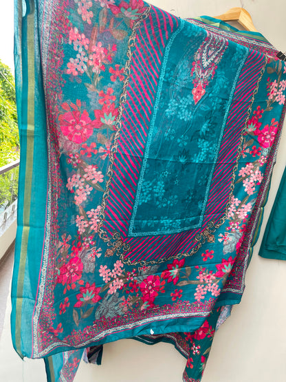Cotton printed unstitched ladies suit Rc19013