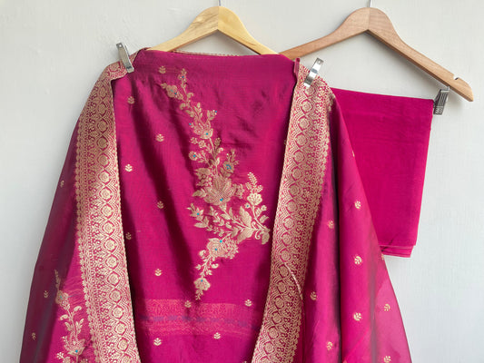 Banarasi woven dola silk unstitched ladies suit Rc18855 (a)